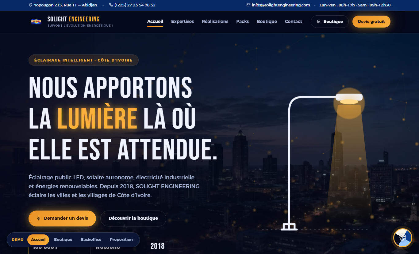 Univers Nuit Lumière